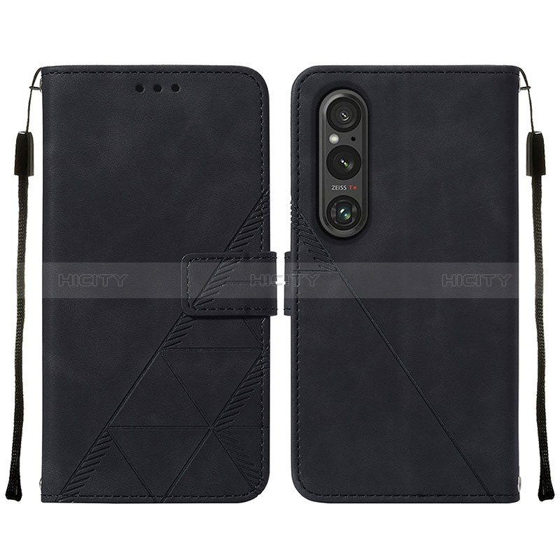 Funda de Cuero Cartera con Soporte Carcasa YB2 para Sony Xperia 1 V