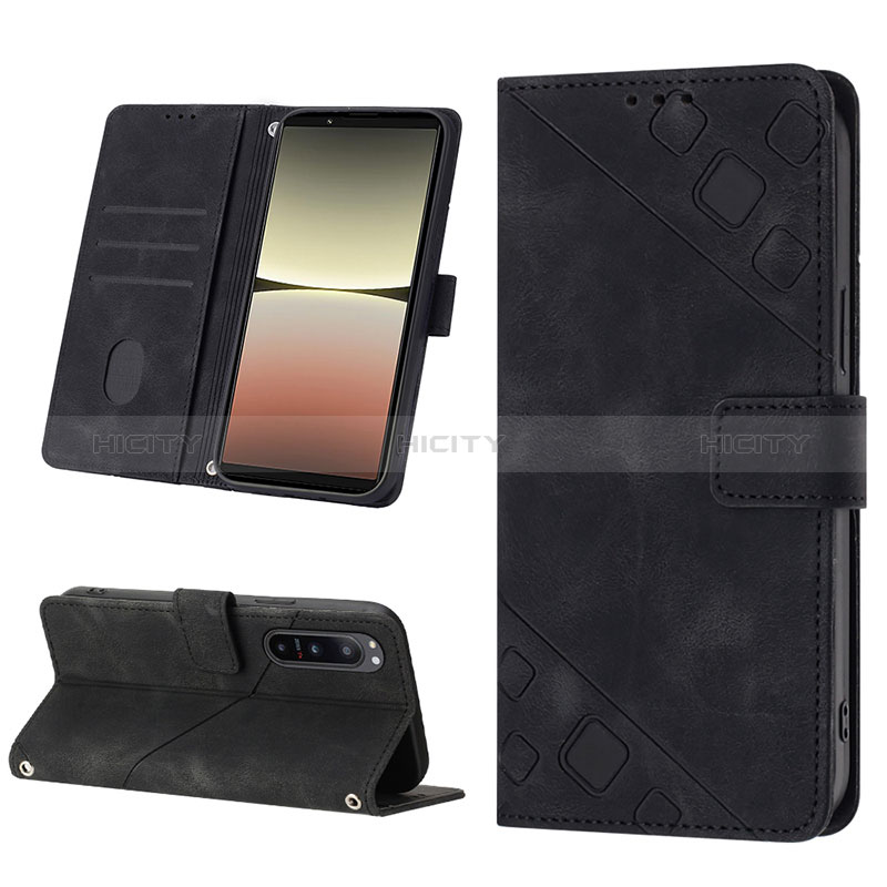 Funda de Cuero Cartera con Soporte Carcasa YB2 para Sony Xperia 5 IV