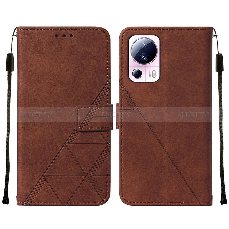 Funda de Cuero Cartera con Soporte Carcasa YB2 para Xiaomi Civi 2 5G Marron