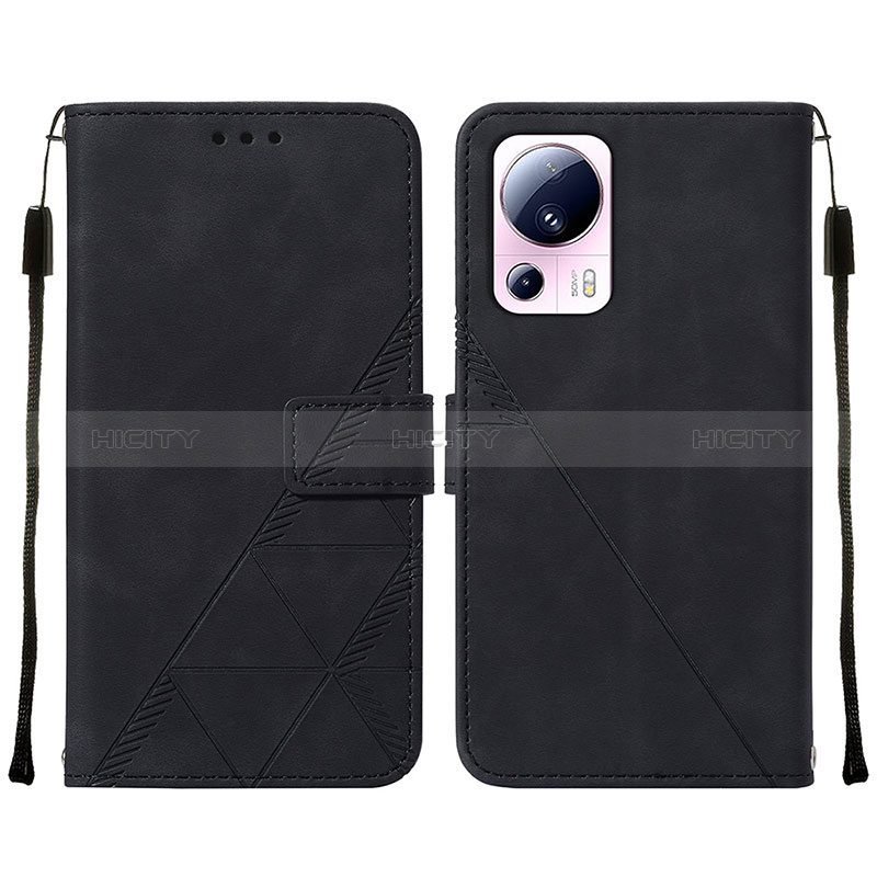 Funda de Cuero Cartera con Soporte Carcasa YB2 para Xiaomi Mi 13 Lite 5G Negro