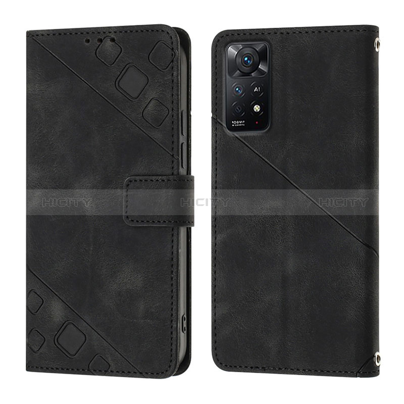 Funda de Cuero Cartera con Soporte Carcasa YB2 para Xiaomi Redmi Note 11 Pro 5G Negro