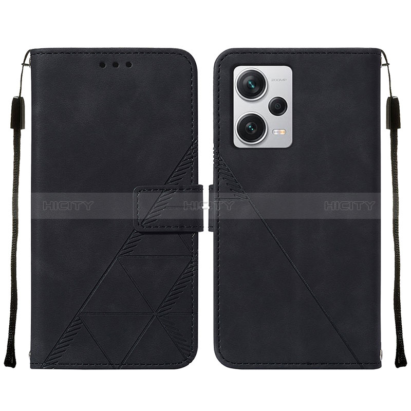 Funda de Cuero Cartera con Soporte Carcasa YB2 para Xiaomi Redmi Note 12 Explorer Negro