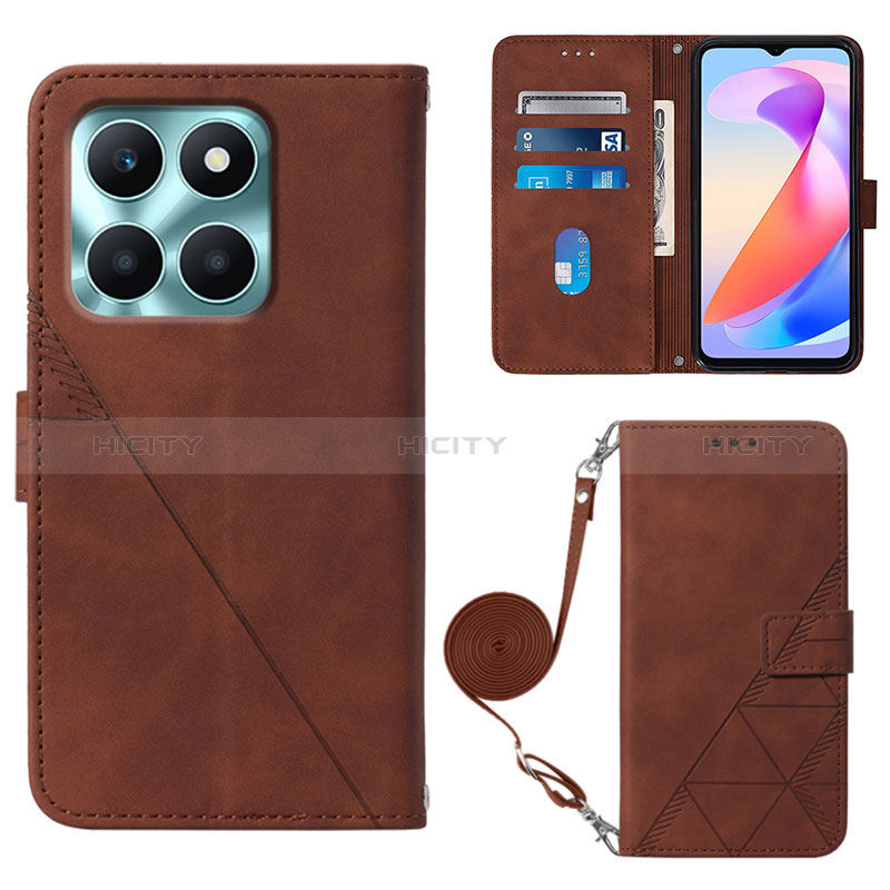 Funda de Cuero Cartera con Soporte Carcasa YB3 para Huawei Honor X6a