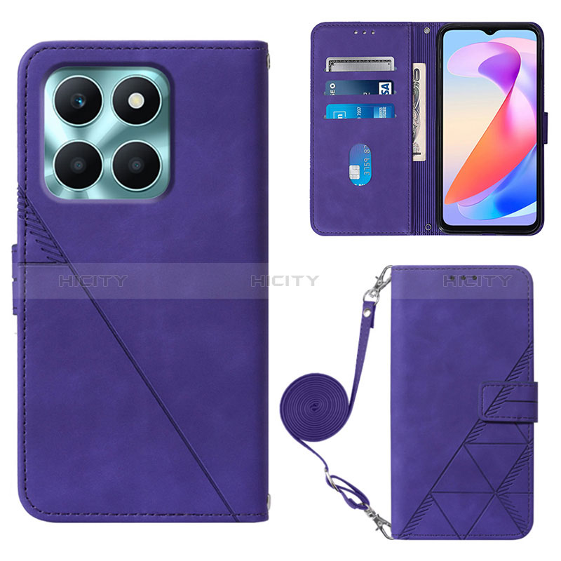 Funda de Cuero Cartera con Soporte Carcasa YB3 para Huawei Honor X6a