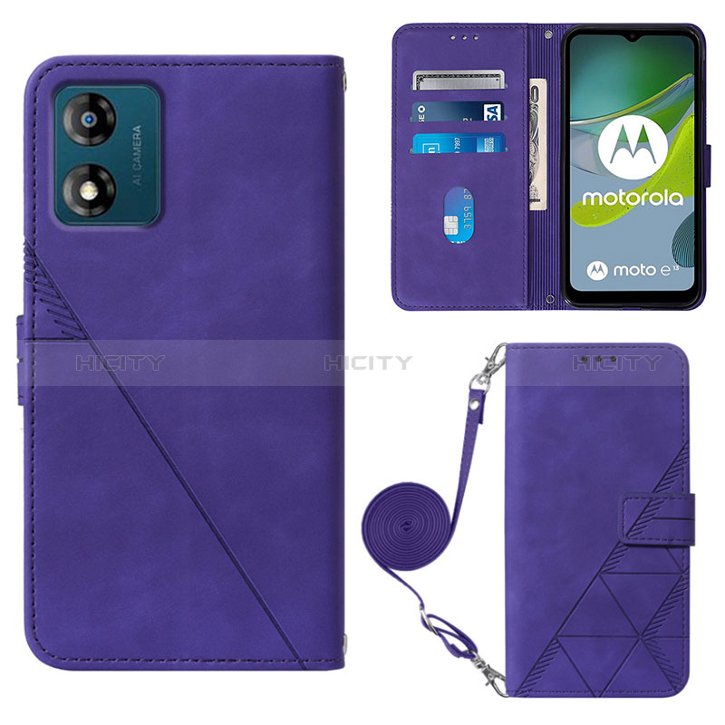 Funda de Cuero Cartera con Soporte Carcasa YB3 para Motorola Moto E13