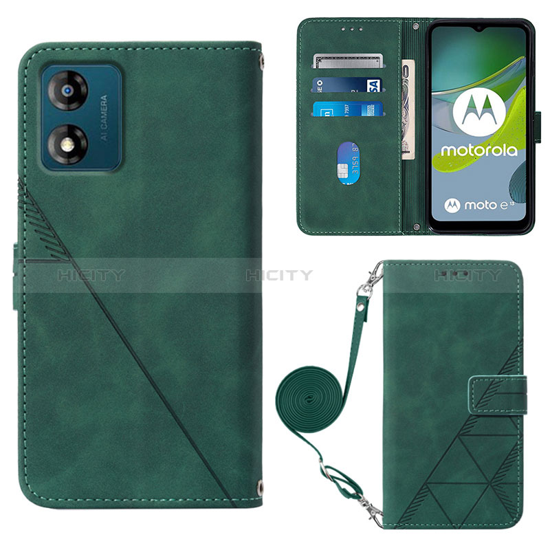 Funda de Cuero Cartera con Soporte Carcasa YB3 para Motorola Moto E13