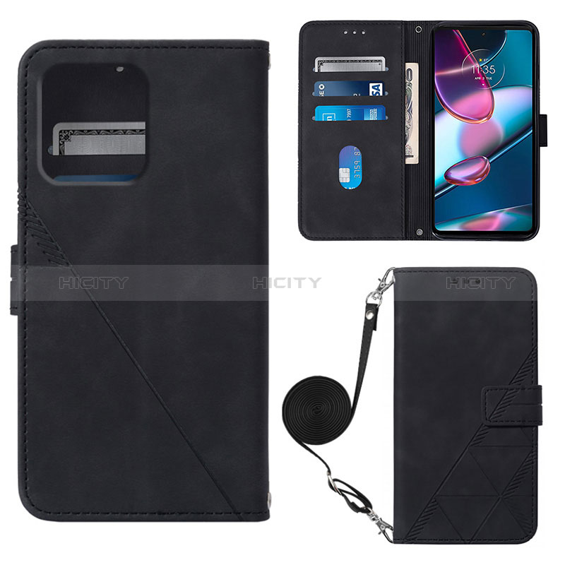 Funda de Cuero Cartera con Soporte Carcasa YB3 para Motorola Moto Edge 40 Pro 5G