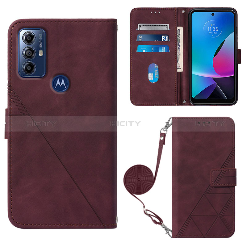 Funda de Cuero Cartera con Soporte Carcasa YB3 para Motorola Moto G Play (2023)