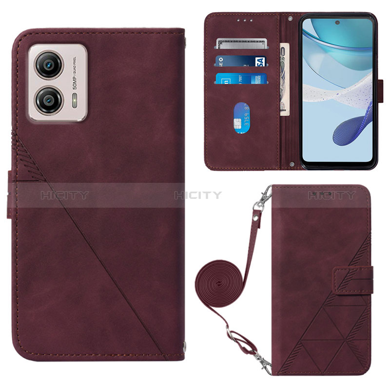 Funda de Cuero Cartera con Soporte Carcasa YB3 para Motorola Moto G53 5G