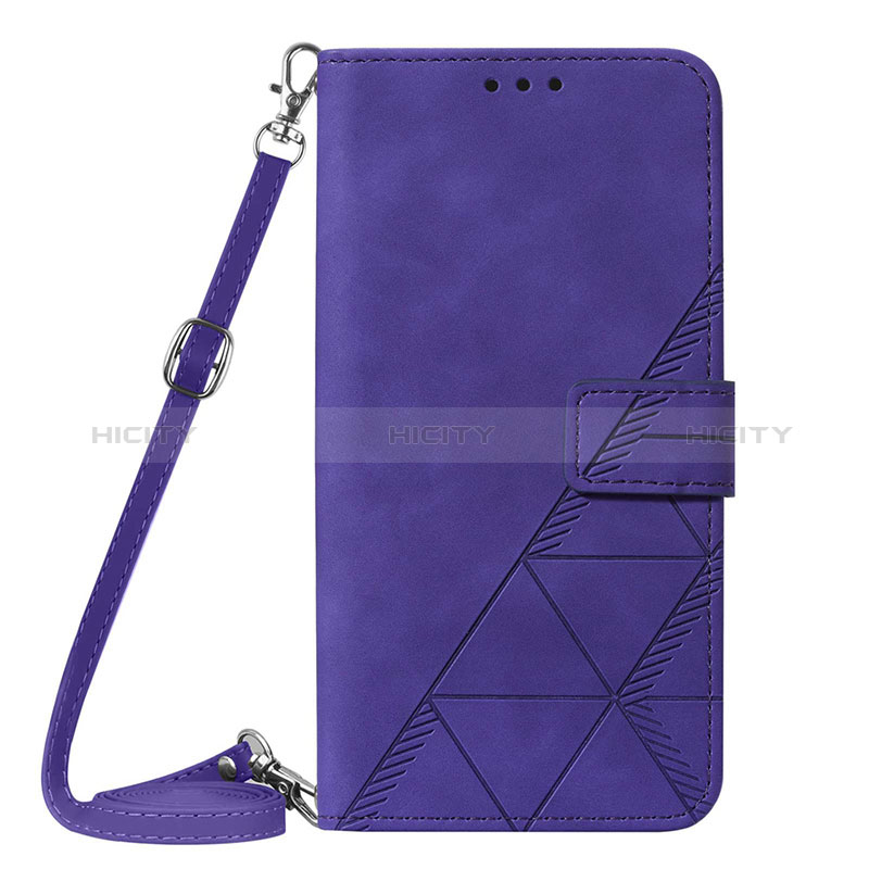 Funda de Cuero Cartera con Soporte Carcasa YB3 para Motorola Moto G53j 5G Morado