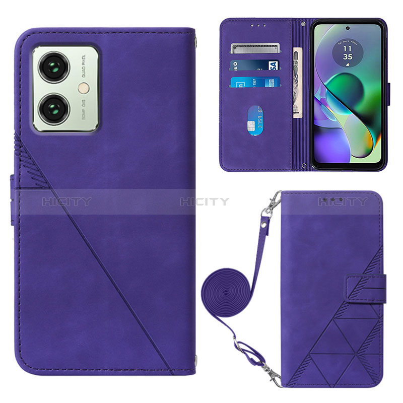 Funda de Cuero Cartera con Soporte Carcasa YB3 para Motorola Moto G54 5G