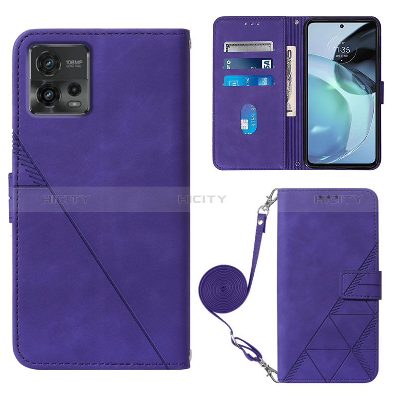 Funda de Cuero Cartera con Soporte Carcasa YB3 para Motorola Moto G72