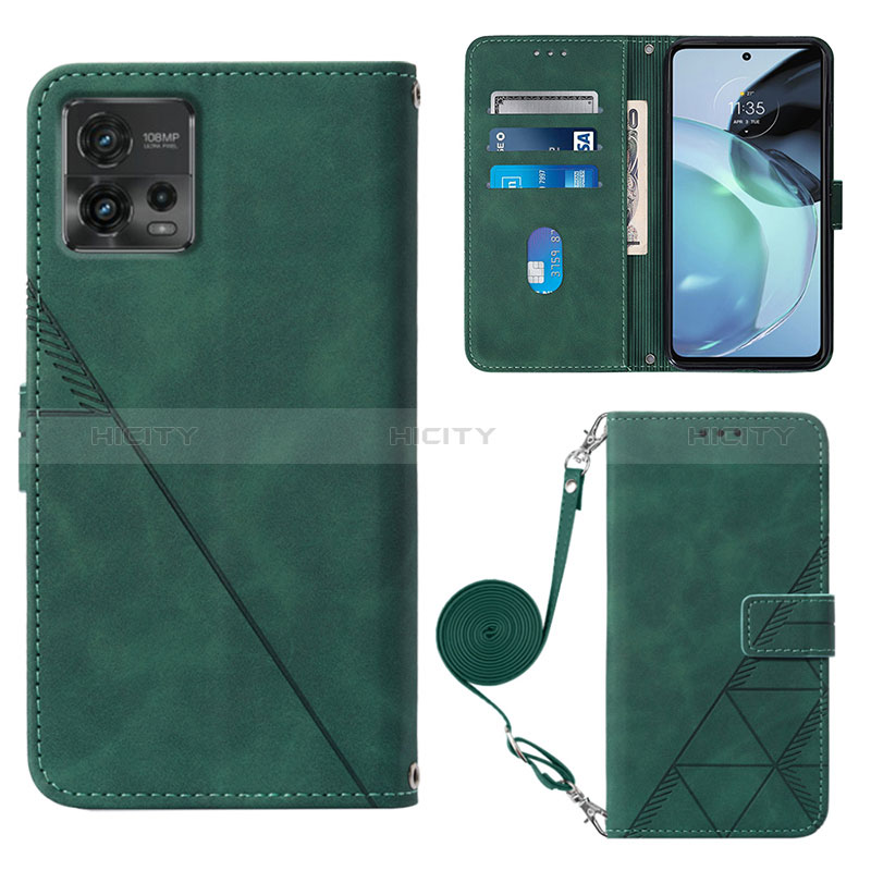 Funda de Cuero Cartera con Soporte Carcasa YB3 para Motorola Moto G72