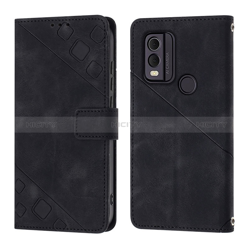 Funda de Cuero Cartera con Soporte Carcasa YB3 para Nokia C22 Negro