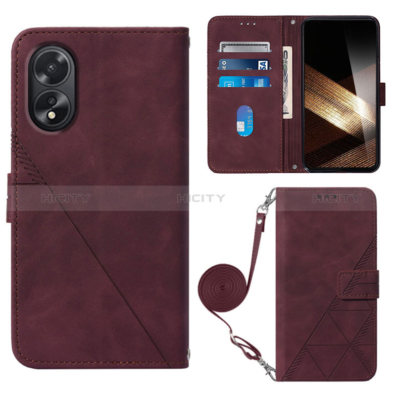 Funda de Cuero Cartera con Soporte Carcasa YB3 para Oppo A58 4G