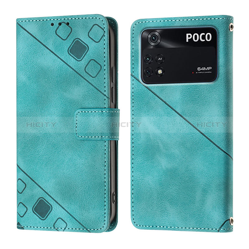 Funda de Cuero Cartera con Soporte Carcasa YB3 para Xiaomi Poco M4 Pro 4G