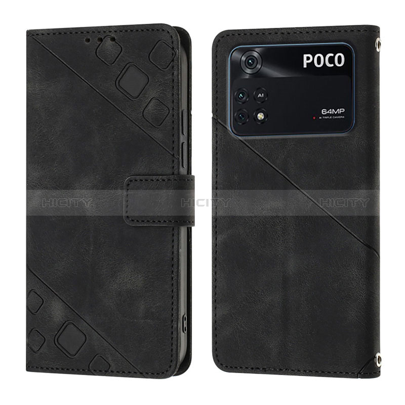 Funda de Cuero Cartera con Soporte Carcasa YB3 para Xiaomi Poco M4 Pro 4G