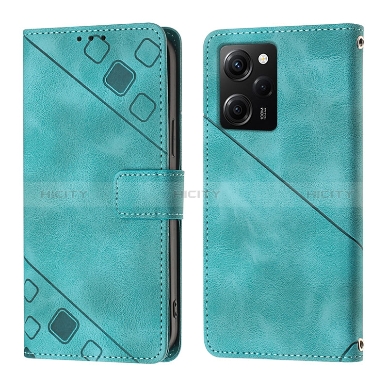 Funda de Cuero Cartera con Soporte Carcasa YB3 para Xiaomi Poco X5 Pro 5G Verde