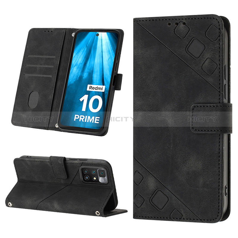 Funda de Cuero Cartera con Soporte Carcasa YB3 para Xiaomi Redmi 10 Prime