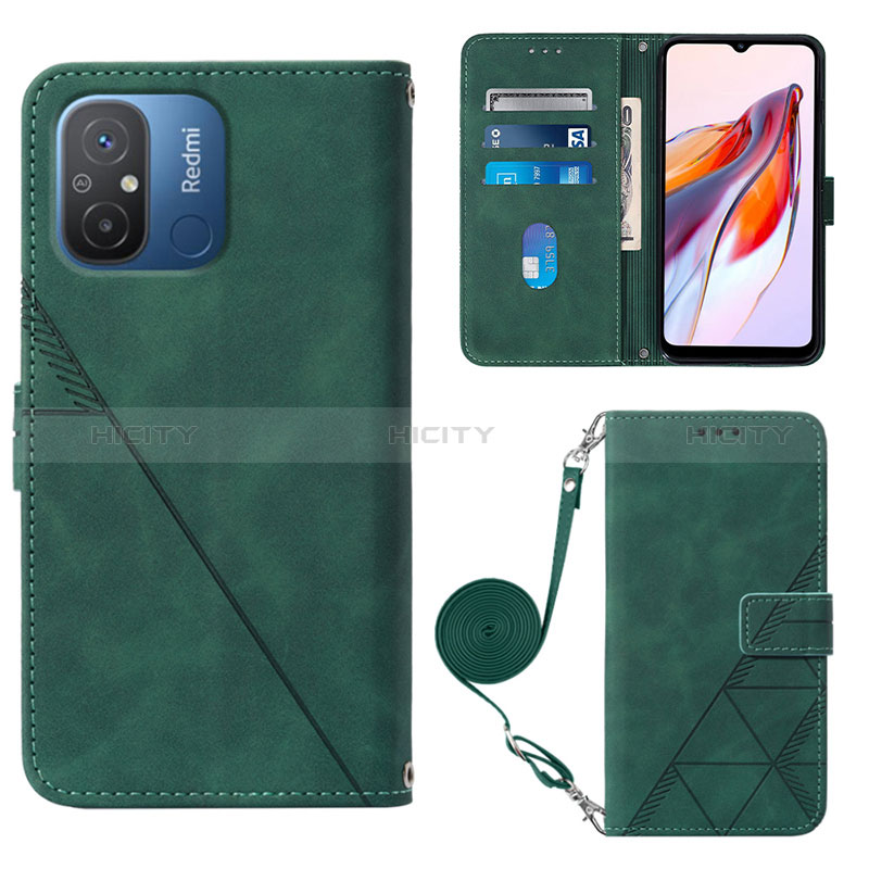 Funda de Cuero Cartera con Soporte Carcasa YB3 para Xiaomi Redmi 11A 4G Verde