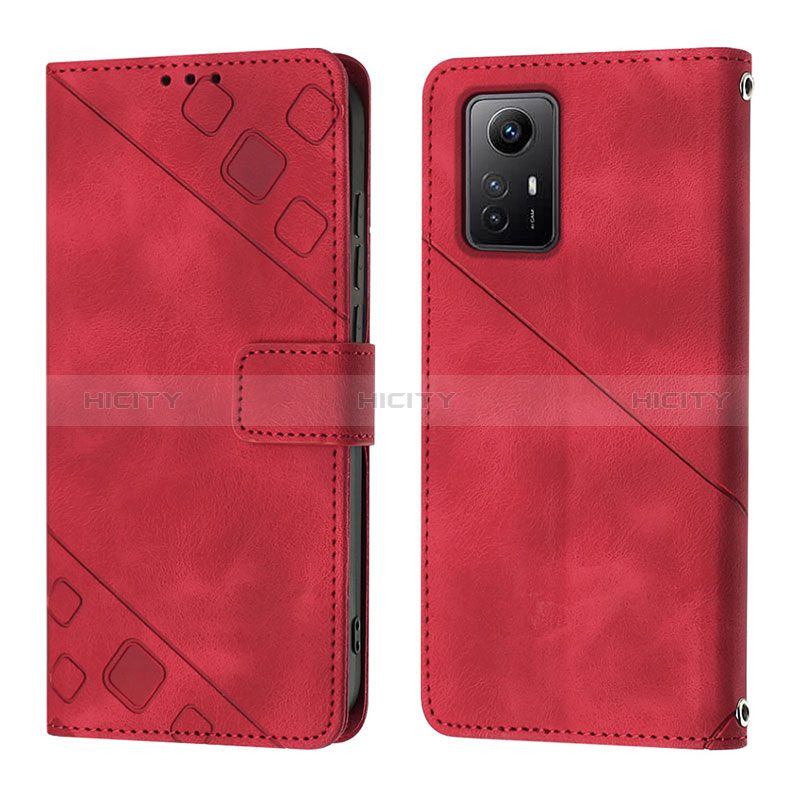 Funda de Cuero Cartera con Soporte Carcasa YB3 para Xiaomi Redmi Note 12S Rojo