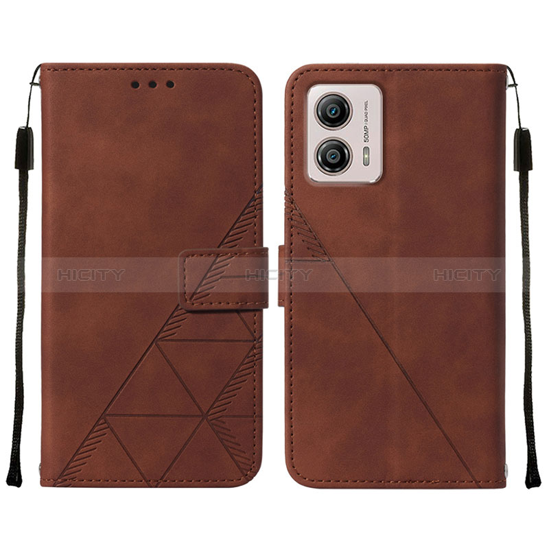 Funda de Cuero Cartera con Soporte Carcasa YB4 para Motorola Moto G53j 5G Marron