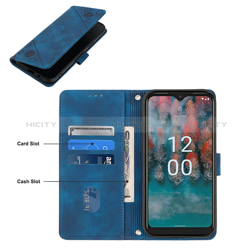 Funda de Cuero Cartera con Soporte Carcasa YB4 para Nokia C12 Plus