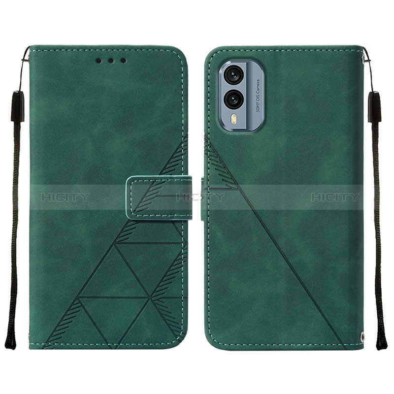 Funda de Cuero Cartera con Soporte Carcasa YB4 para Nokia X30 5G Verde