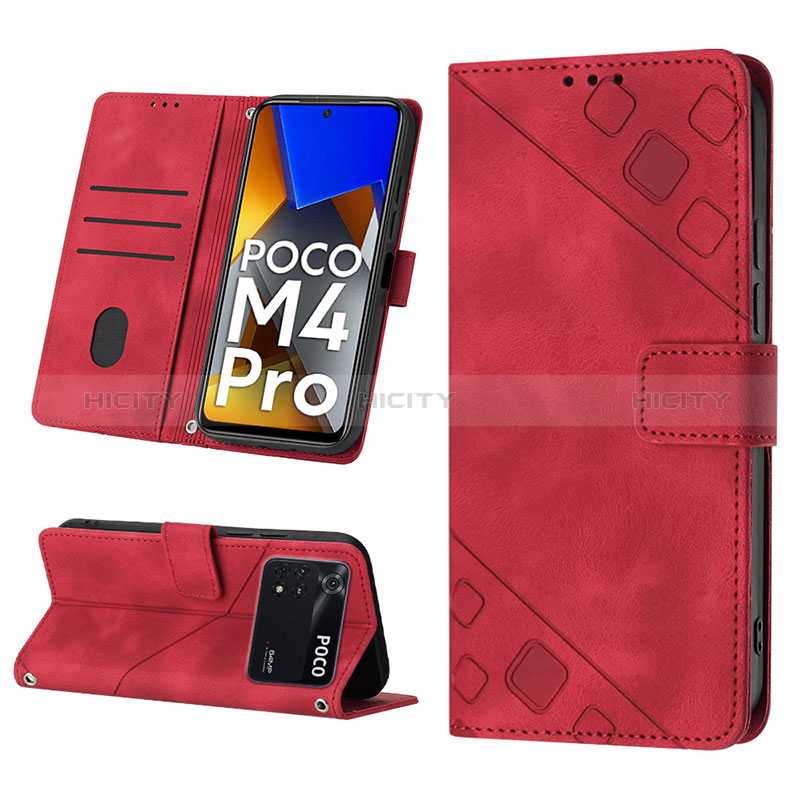 Funda de Cuero Cartera con Soporte Carcasa YB4 para Xiaomi Poco M4 Pro 4G