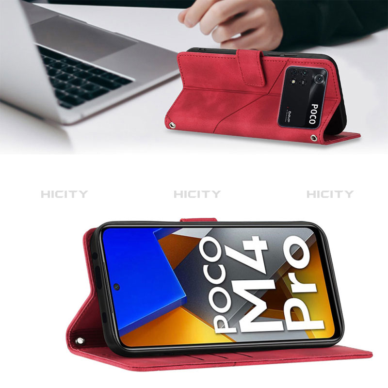 Funda de Cuero Cartera con Soporte Carcasa YB4 para Xiaomi Poco M4 Pro 4G