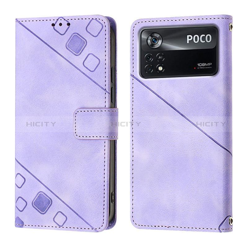 Funda de Cuero Cartera con Soporte Carcasa YB4 para Xiaomi Poco X4 Pro 5G