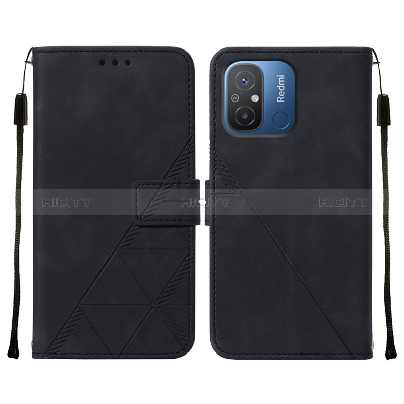 Funda de Cuero Cartera con Soporte Carcasa YB4 para Xiaomi Redmi 12C 4G Negro