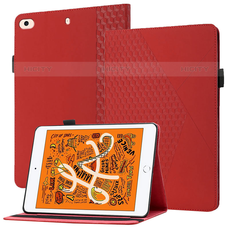 Funda de Cuero Cartera con Soporte Carcasa YX1 para Apple iPad Mini 5 (2019) Rojo