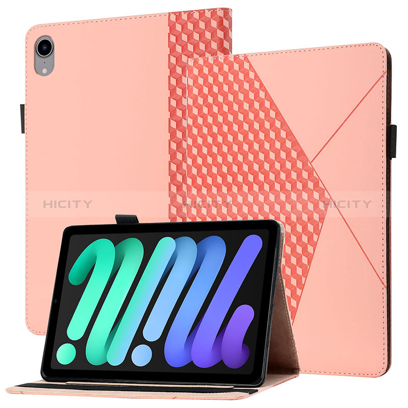 Funda de Cuero Cartera con Soporte Carcasa YX1 para Apple iPad Mini 6 Oro Rosa