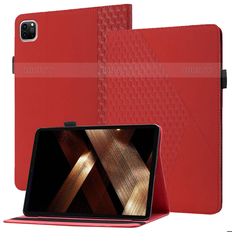 Funda de Cuero Cartera con Soporte Carcasa YX1 para Apple iPad Pro 11 (2021) Rojo