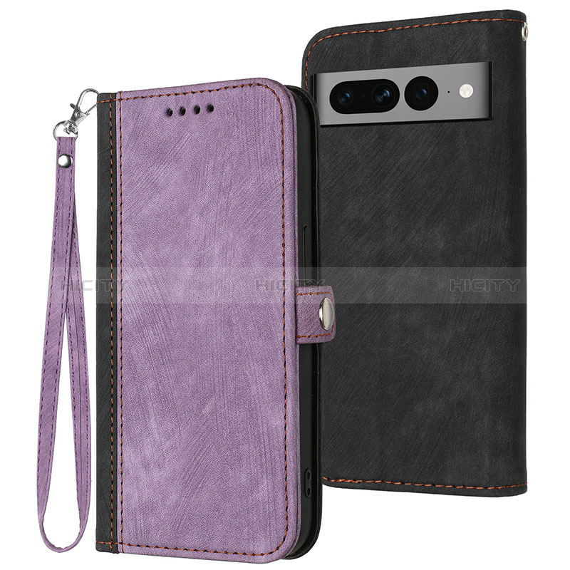 Funda de Cuero Cartera con Soporte Carcasa YX1 para Google Pixel 7 Pro 5G Morado