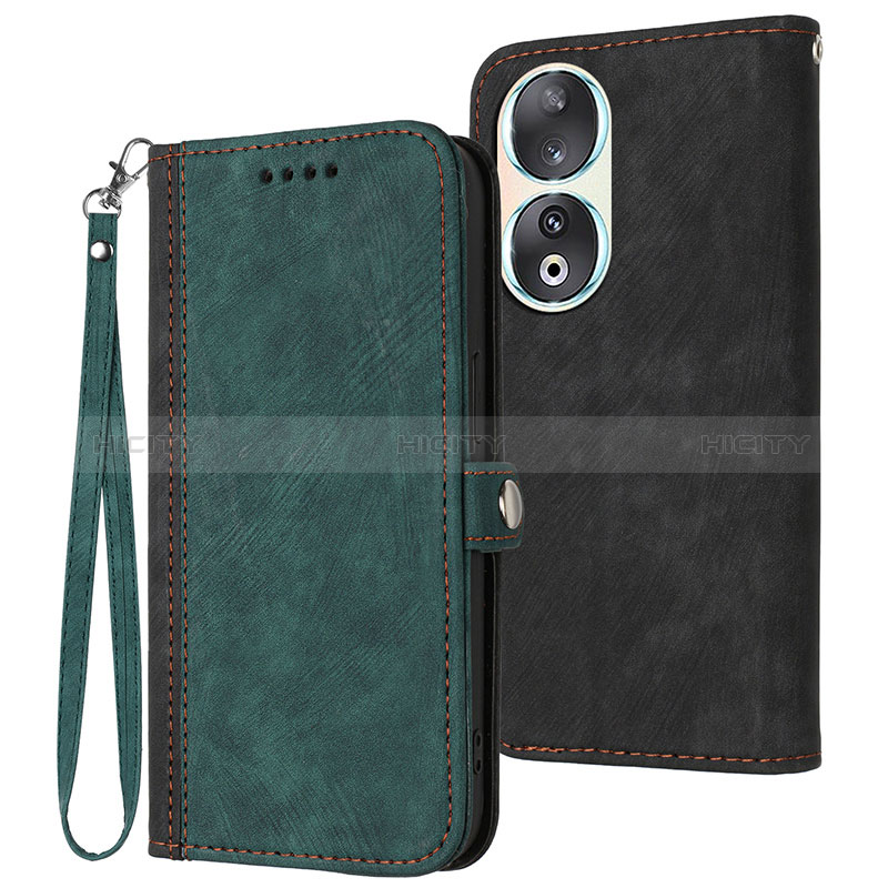 Funda de Cuero Cartera con Soporte Carcasa YX1 para Huawei Honor 90 5G Verde