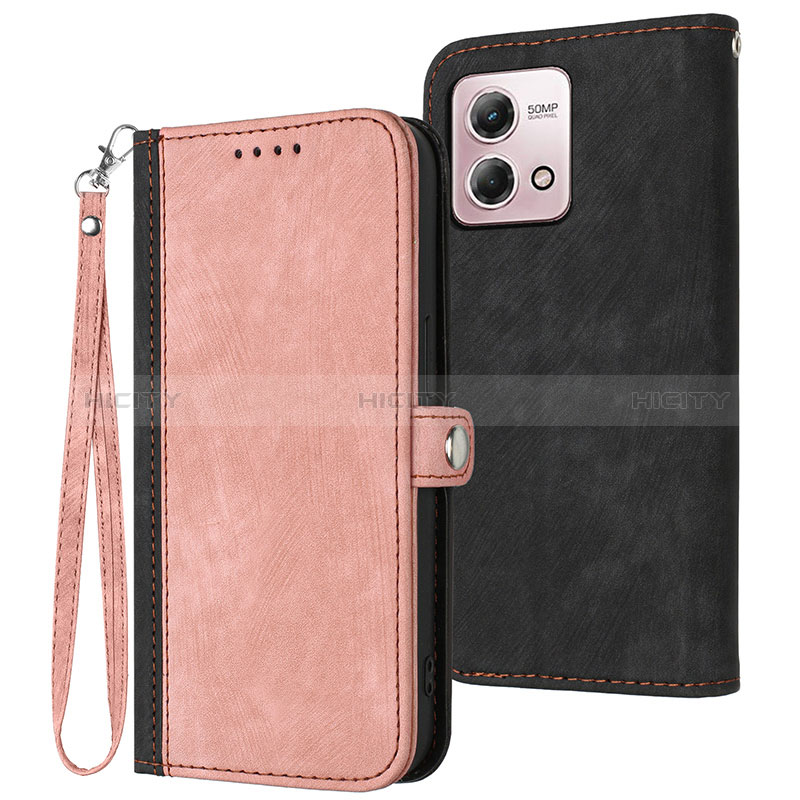 Funda de Cuero Cartera con Soporte Carcasa YX1 para Motorola Moto G Stylus (2023) 5G Oro Rosa