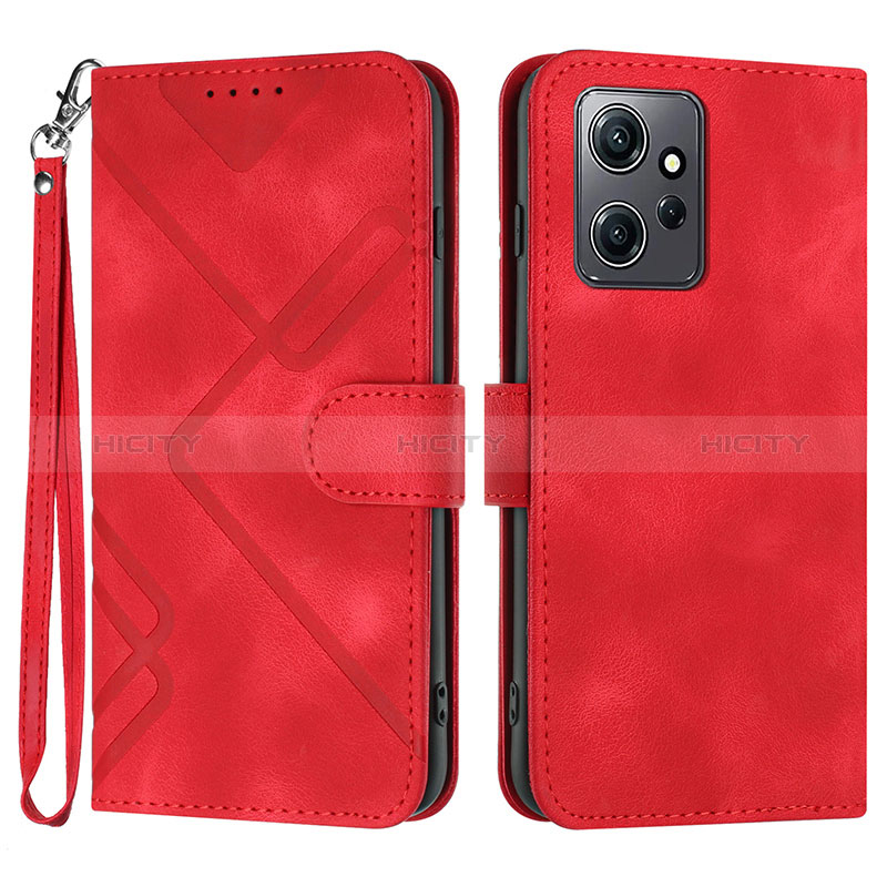 Funda de Cuero Cartera con Soporte Carcasa YX1 para Xiaomi Redmi Note 12 4G Rojo