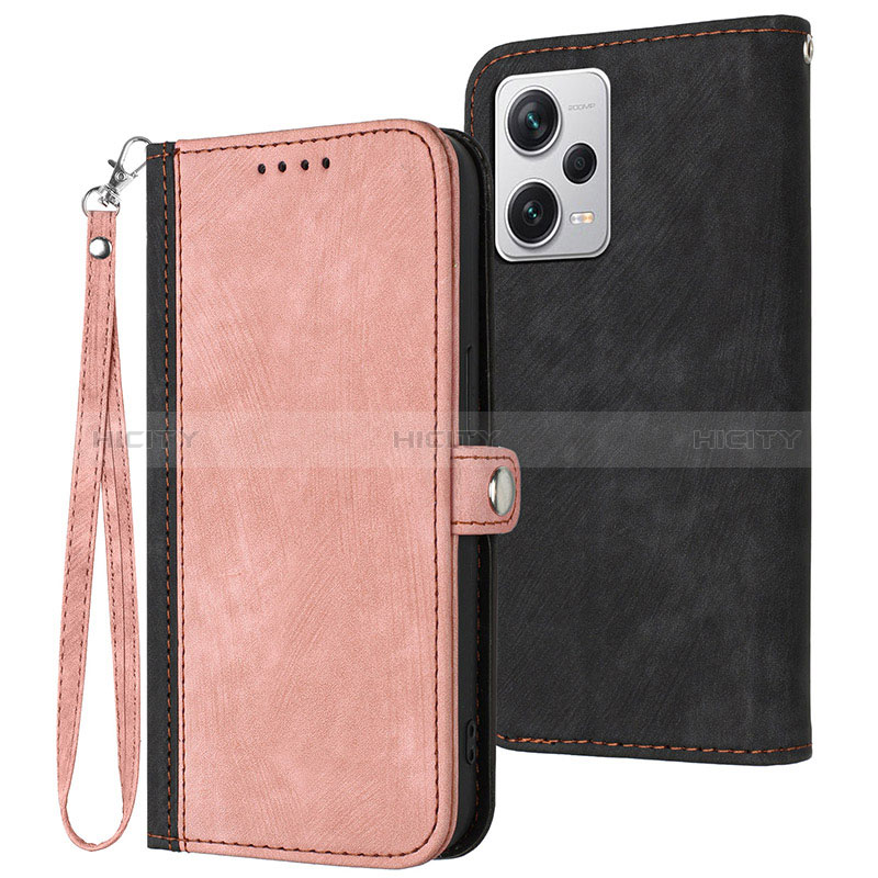 Funda de Cuero Cartera con Soporte Carcasa YX1 para Xiaomi Redmi Note 12 Explorer Oro Rosa