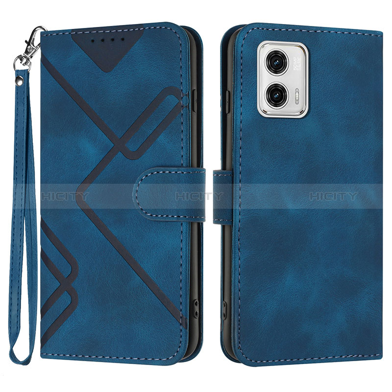 Funda de Cuero Cartera con Soporte Carcasa YX2 para Motorola Moto G 5G (2023) Azul