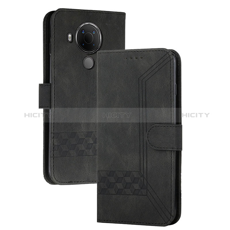 Funda de Cuero Cartera con Soporte Carcasa YX2 para Nokia 5.4 Negro