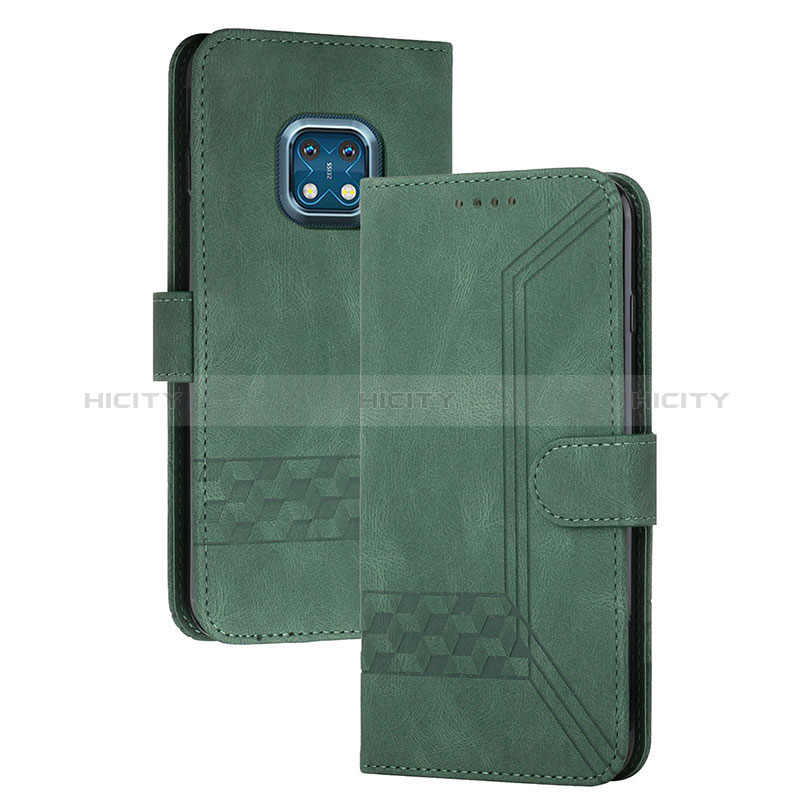 Funda de Cuero Cartera con Soporte Carcasa YX2 para Nokia XR20 Verde