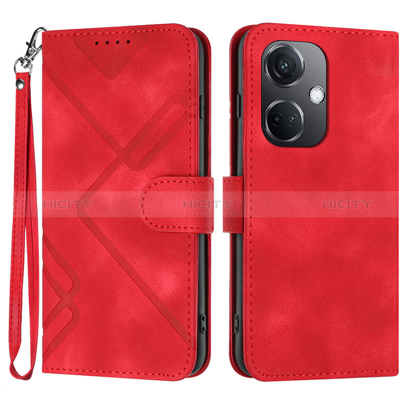 Funda de Cuero Cartera con Soporte Carcasa YX2 para Oppo K11 5G Rojo