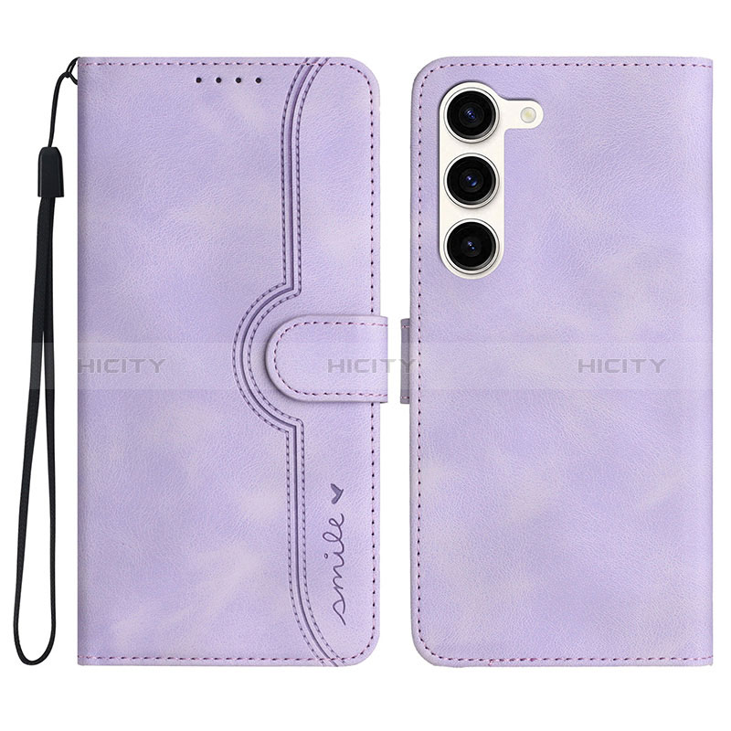 Funda de Cuero Cartera con Soporte Carcasa YX2 para Samsung Galaxy S22 5G Morado