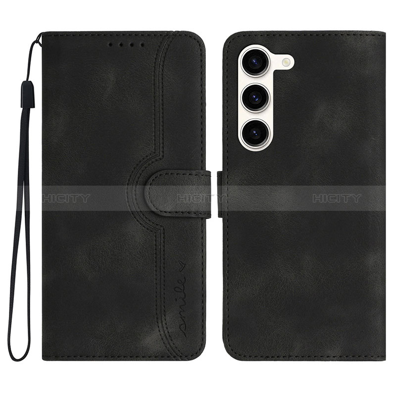 Funda de Cuero Cartera con Soporte Carcasa YX2 para Samsung Galaxy S25 5G Negro