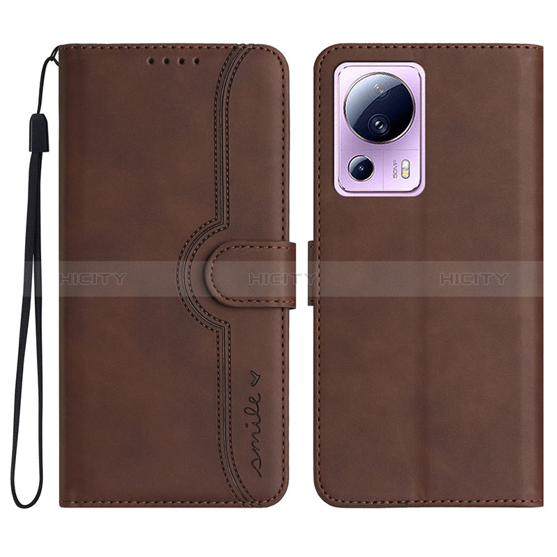 Funda de Cuero Cartera con Soporte Carcasa YX2 para Xiaomi Civi 2 5G Marron