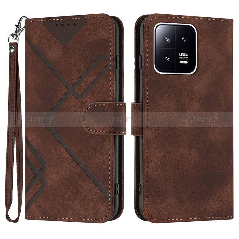 Funda de Cuero Cartera con Soporte Carcasa YX2 para Xiaomi Mi 13 Pro 5G Marron