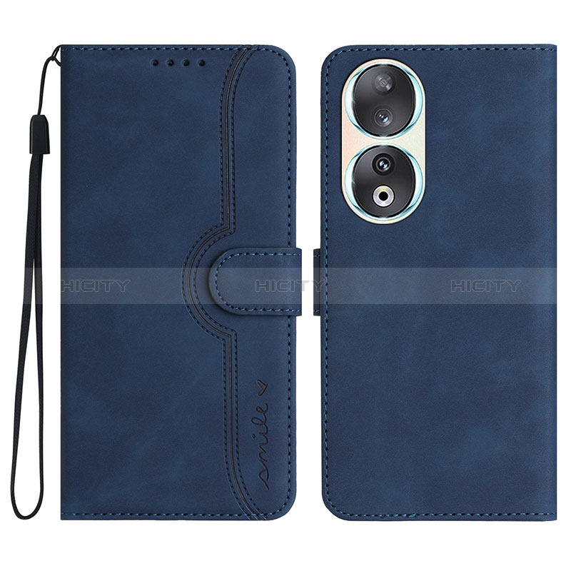 Funda de Cuero Cartera con Soporte Carcasa YX3 para Huawei Honor 90 5G Azul