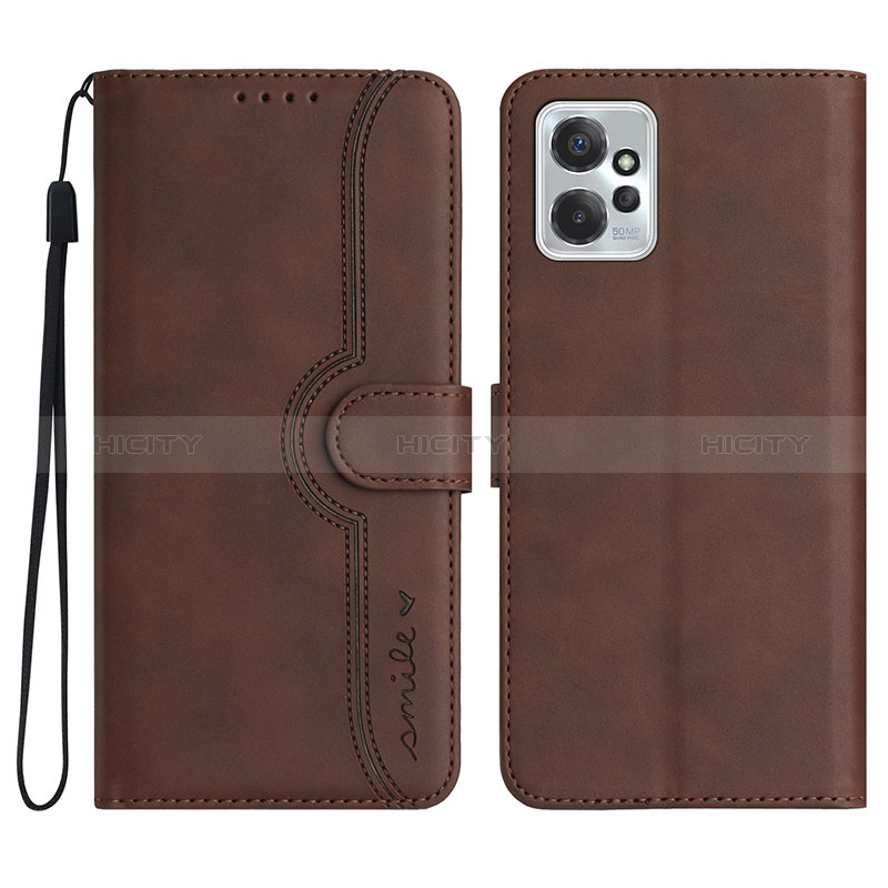 Funda de Cuero Cartera con Soporte Carcasa YX3 para Motorola Moto G Power 5G (2023) Marron